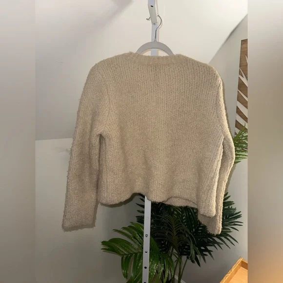 ZARA BOUCLÉ KNIT CARDIGAN ‎ ECRU - REF. 4331/171 Small - Picture 9 of 10